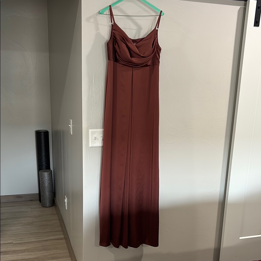 Revelry cinnamon rose maternity dress